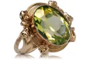 Vintage Ring Gelber Peridot Sterling Silber rosévergoldet vrc100rp